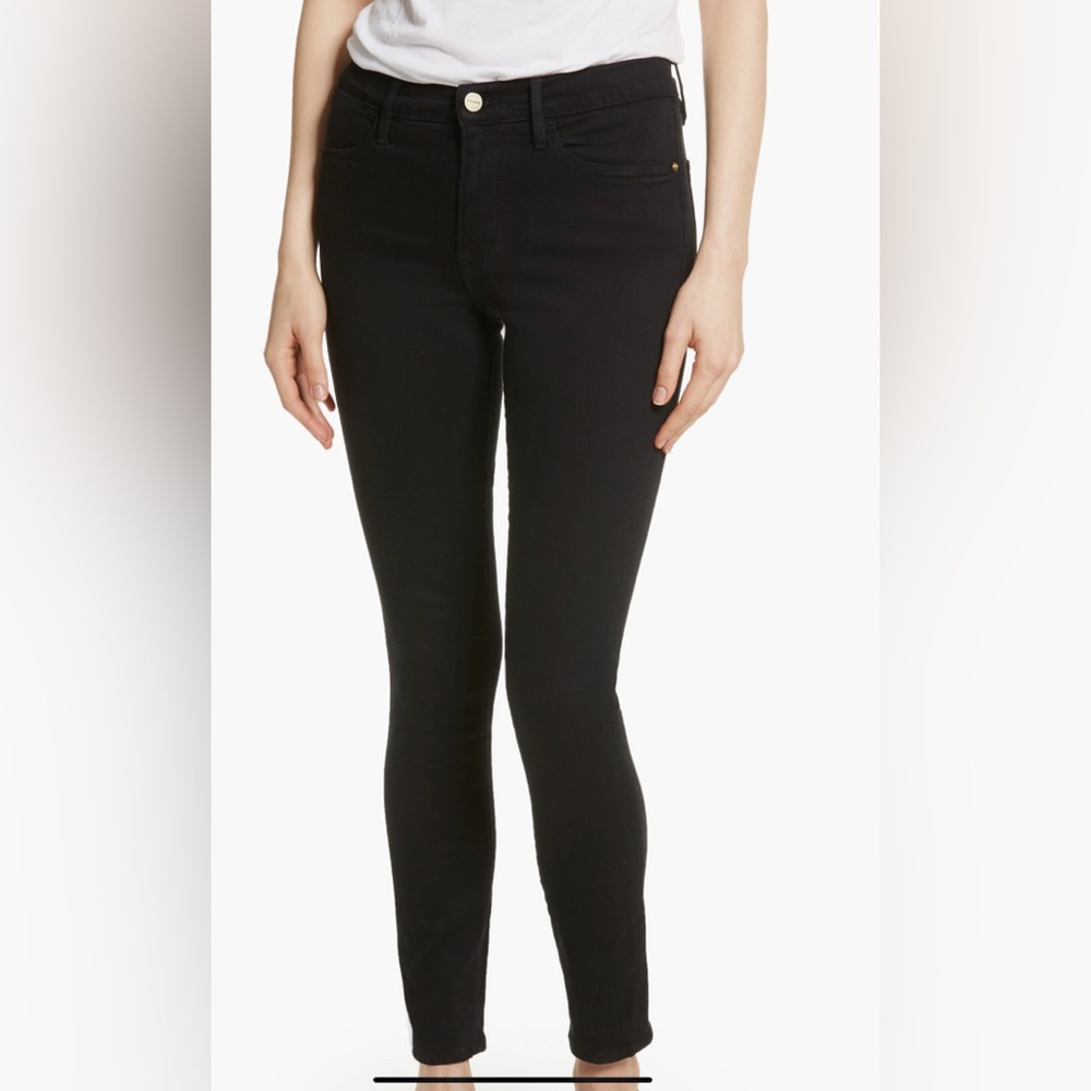 Frame Le Skinny De Jeanne Black Skinny Jeans